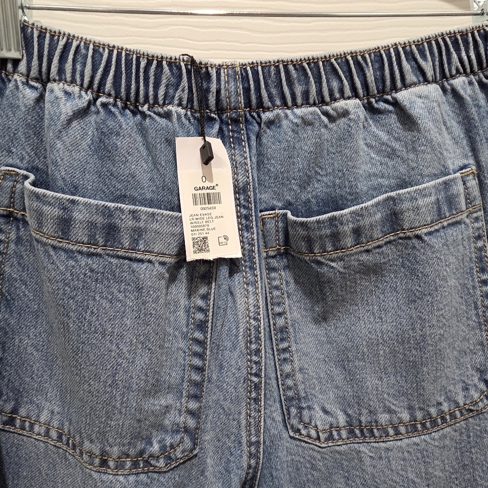 NWT Garage Belted Low Rise Wide Leg Jeans - Picture 9 of 9